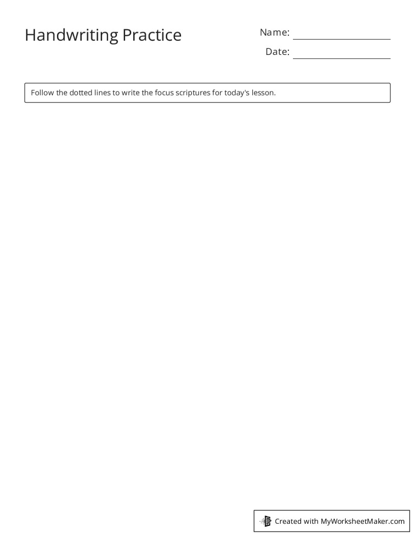 Handwriting Practice My Worksheet Maker Create Your Own Worksheets Handwriting practice my worksheet maker create your own worksheets