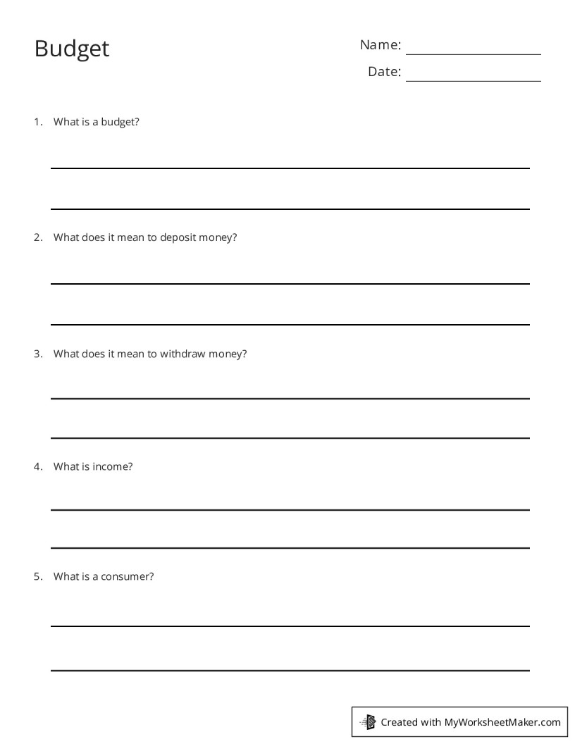 My Worksheet Maker: The Best Online Worksheet Creator