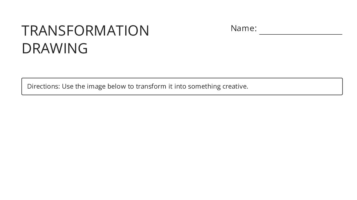 Transformation Basic Drawing TRANSFORMATION DRAWING - My Worksheet Maker: Create Your Own Worksheets