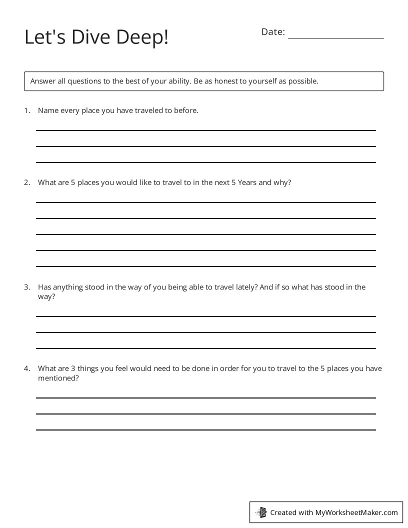 Let's Dive Deep! My Worksheet Maker Create Your Own Worksheets