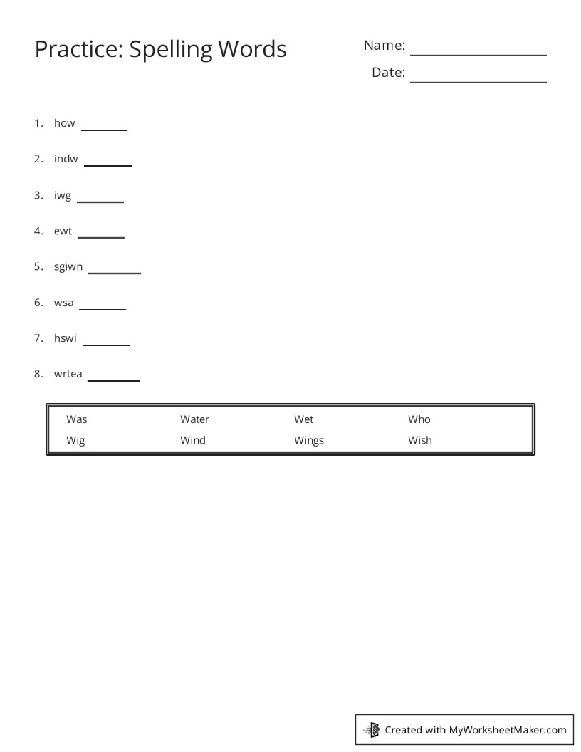 My Worksheet Maker The Best Worksheet Maker