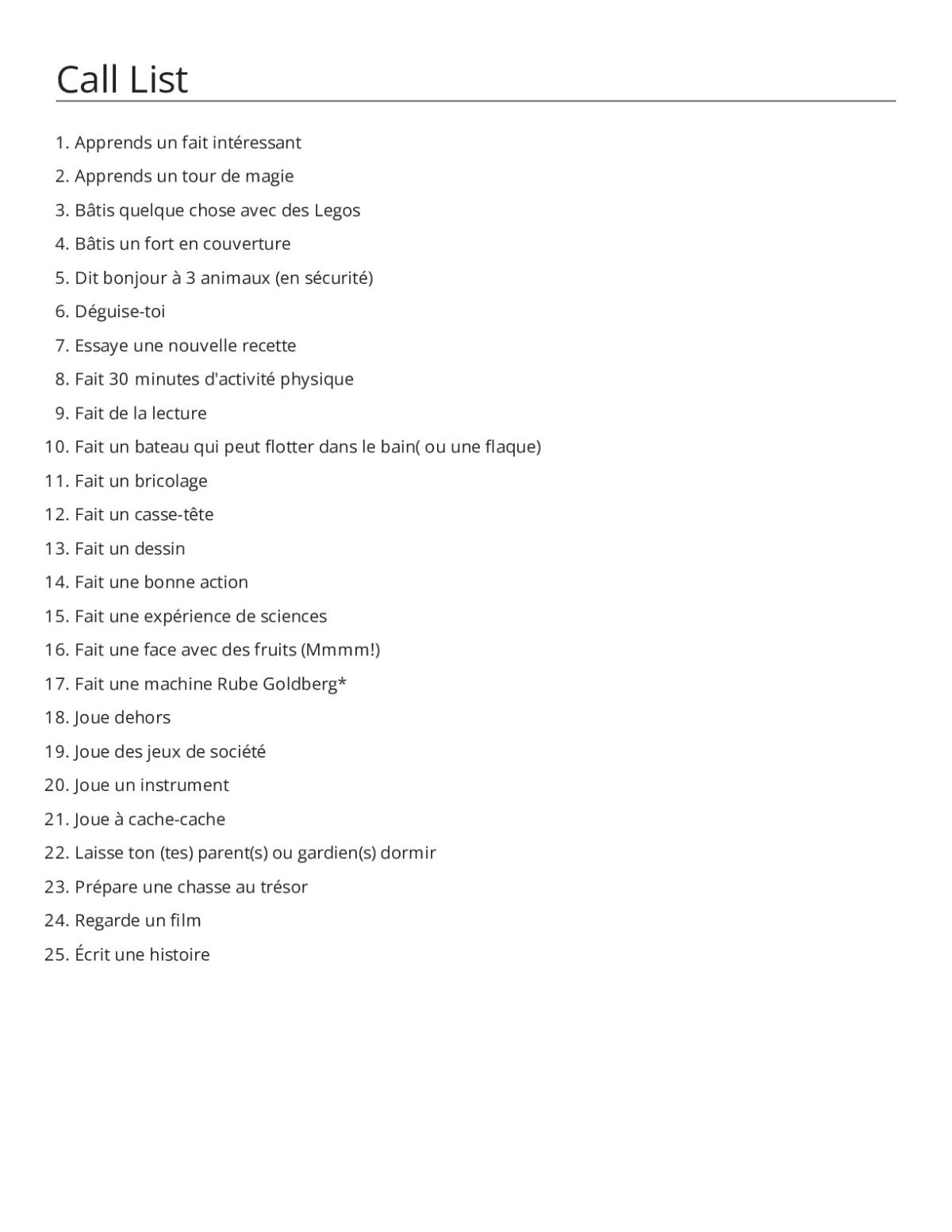 March Break activity bingo cards with ideas for fort building, science experiments, crafts, and outdoor play.