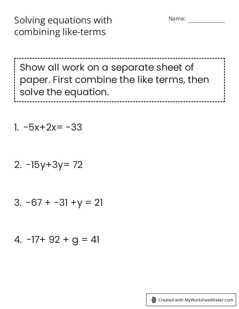 My Worksheet Maker: The Best Online Worksheet Creator