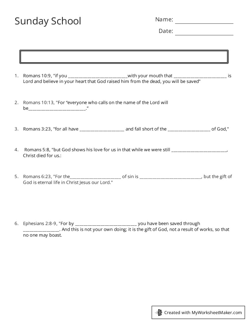 Sunday School My Worksheet Maker Create Your Own Worksheets sunday-school-my-worksheet-maker-create-your-own-worksheets