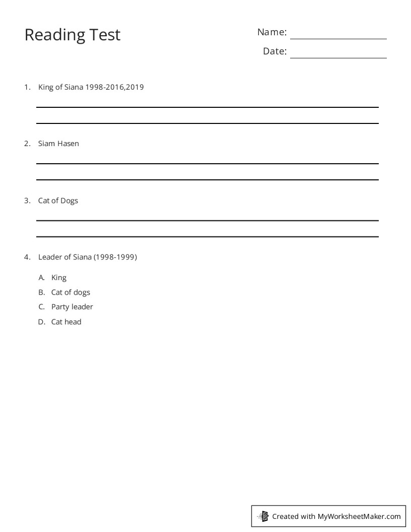 Reading Test My Worksheet Maker Create Your Own Worksheets reading-test-my-worksheet-maker-create-your-own-worksheets