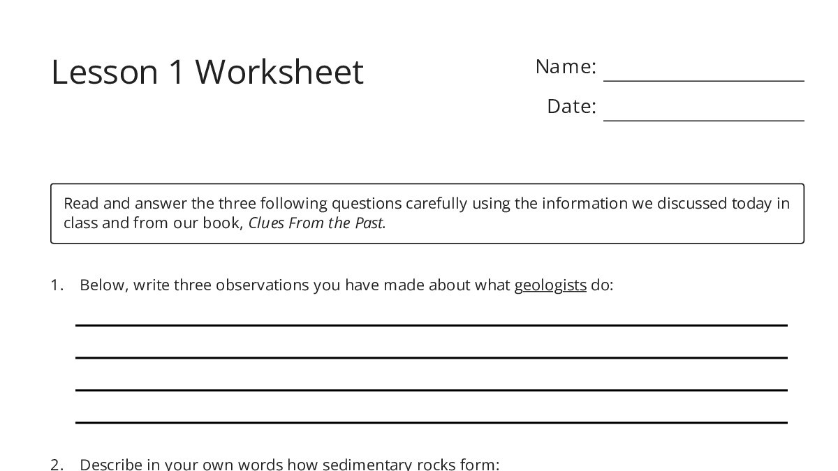 Lesson 1 Worksheet - My Worksheet Maker: Create Your Own Worksheets