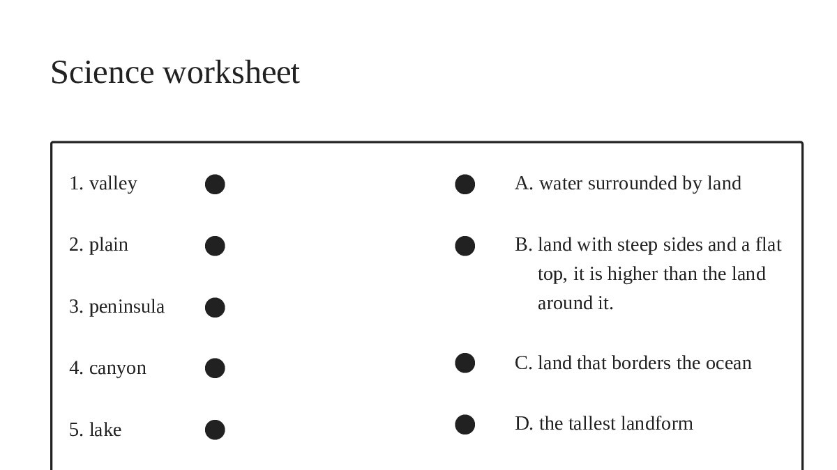 Science worksheet - My Worksheet Maker: Create Your Own Worksheets