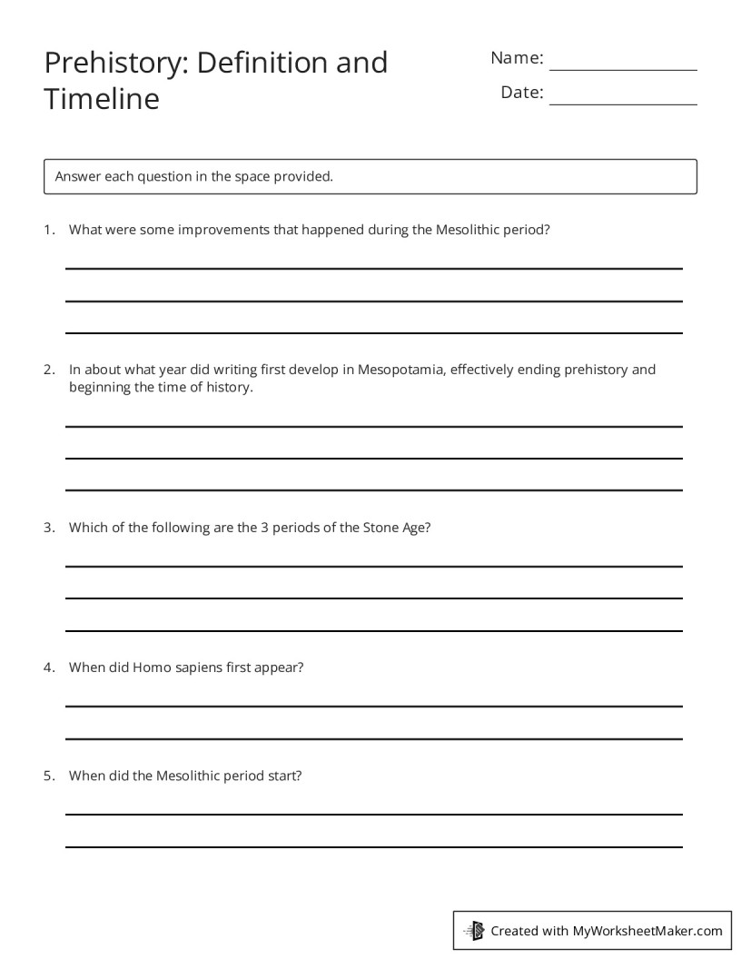 Prehistory Definition And Timeline My Worksheet Maker Create Your prehistory-definition-and-timeline-my-worksheet-maker-create-your