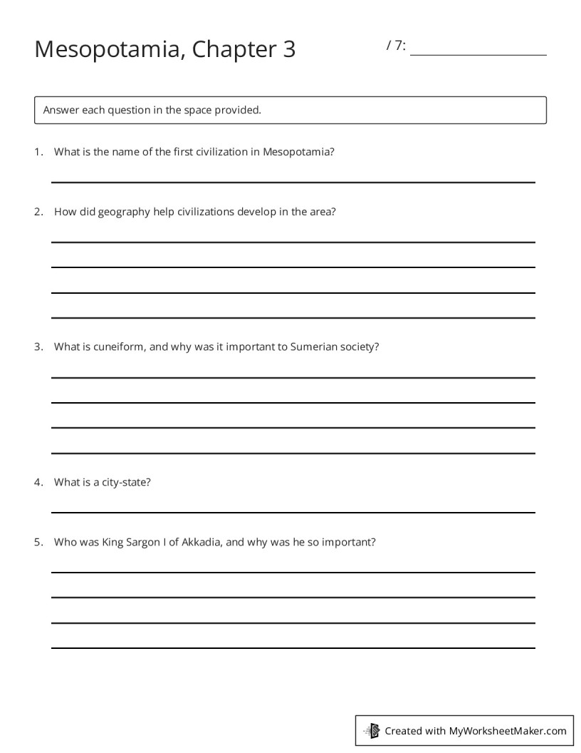 My Worksheet Maker: The Best Online Worksheet Creator
