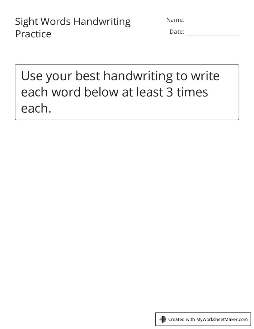 My Worksheet Maker: The Best Online Worksheet Creator