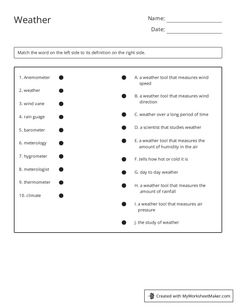 Weather My Worksheet Maker Create Your Own Worksheets Weather My Worksheet Maker Create Your Own Worksheets