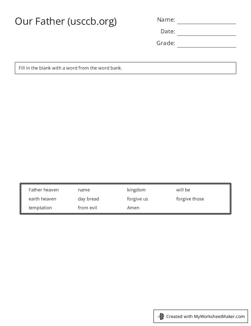 My Worksheet Maker: The Best Online Worksheet Creator