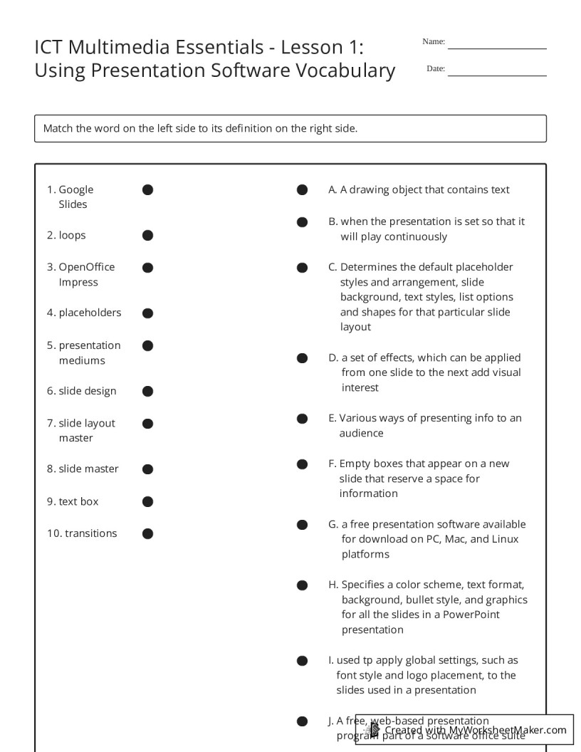 ICT Multimedia Essentials - Lesson 1: Using Presentation Software ...