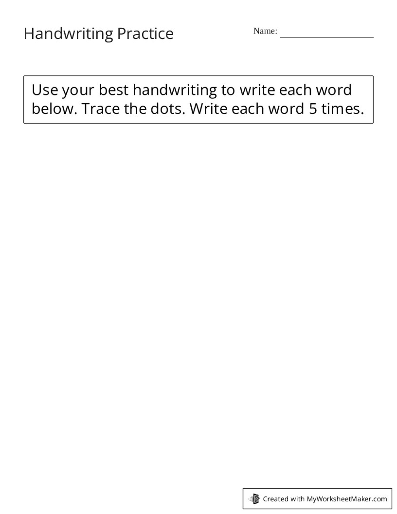 My Worksheet Maker: The Best Online Worksheet Creator