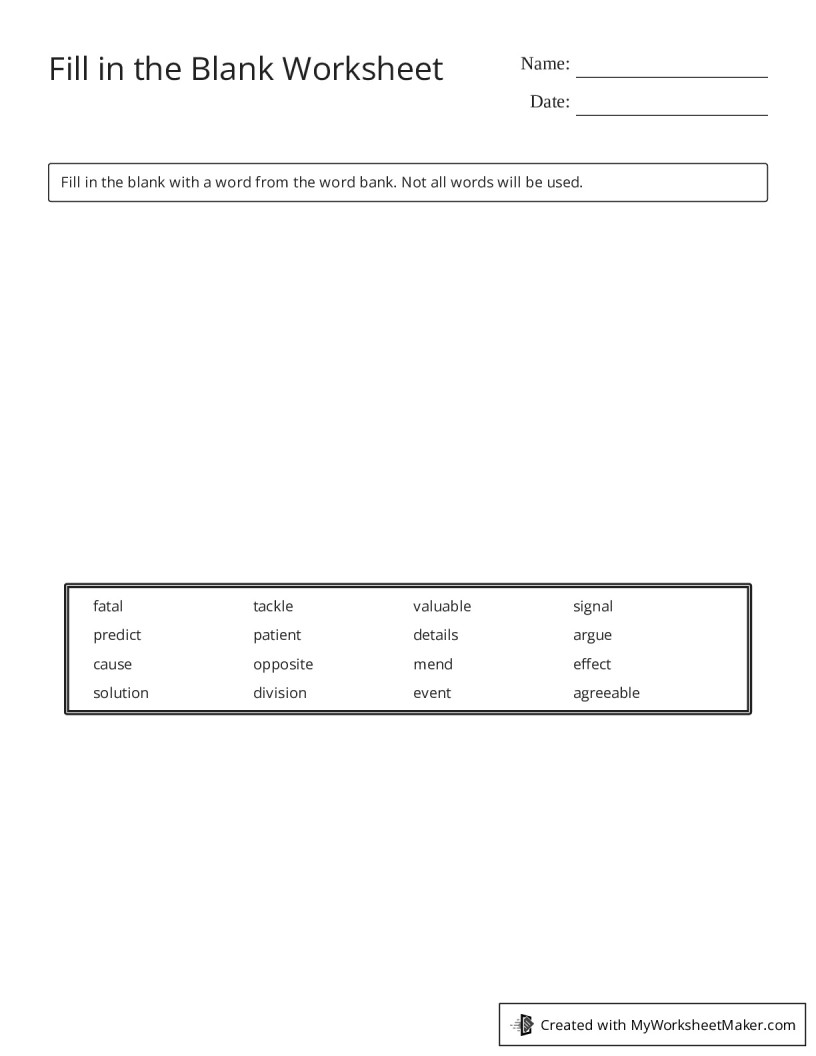 My Worksheet Maker The Best Worksheet Maker