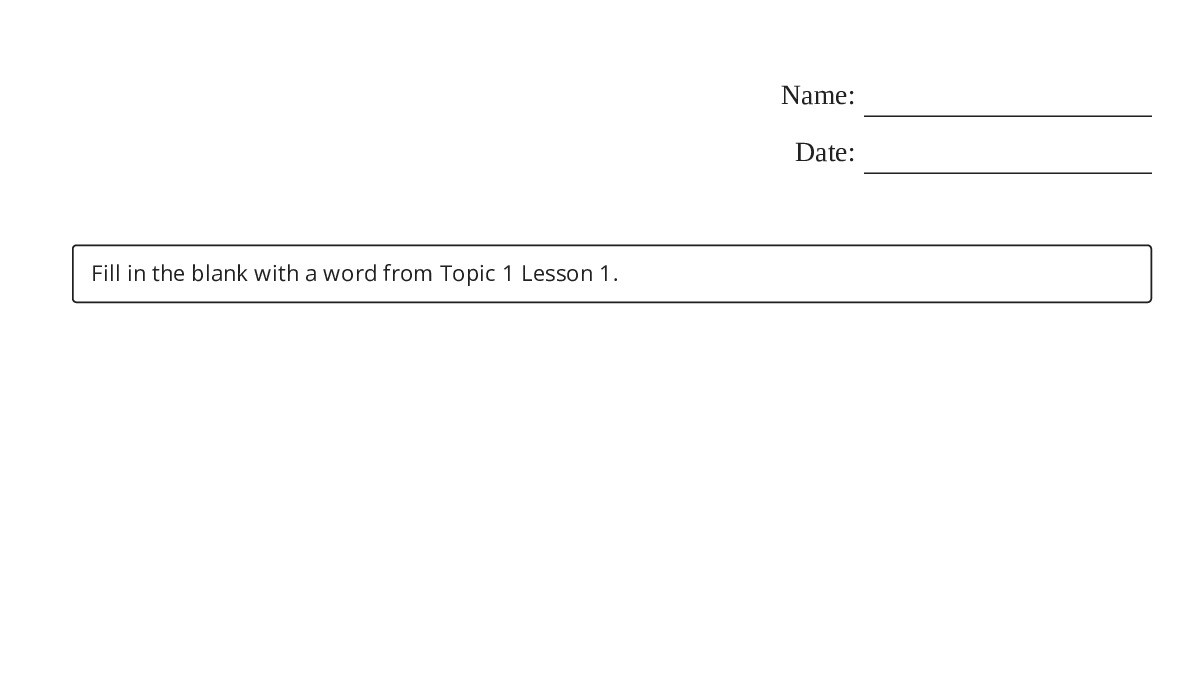 Fill in the Blank Worksheet - My Worksheet Maker: Create Your Own ...