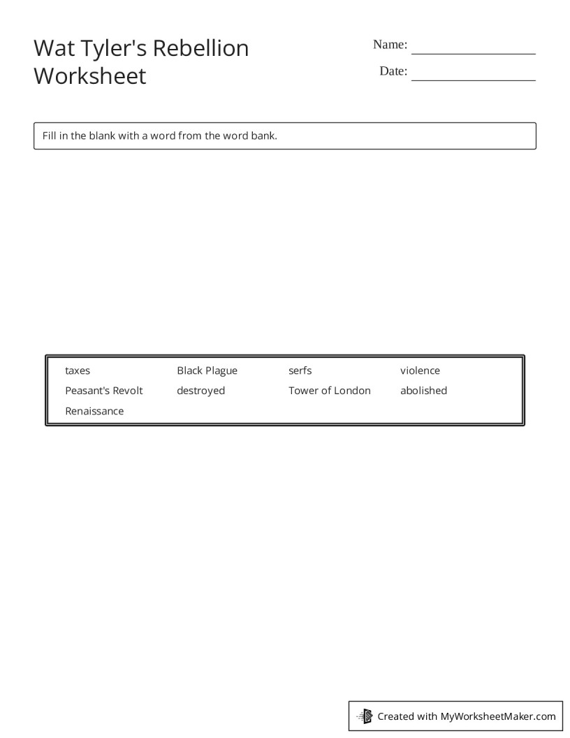 My Worksheet Maker - The Best Worksheet Maker