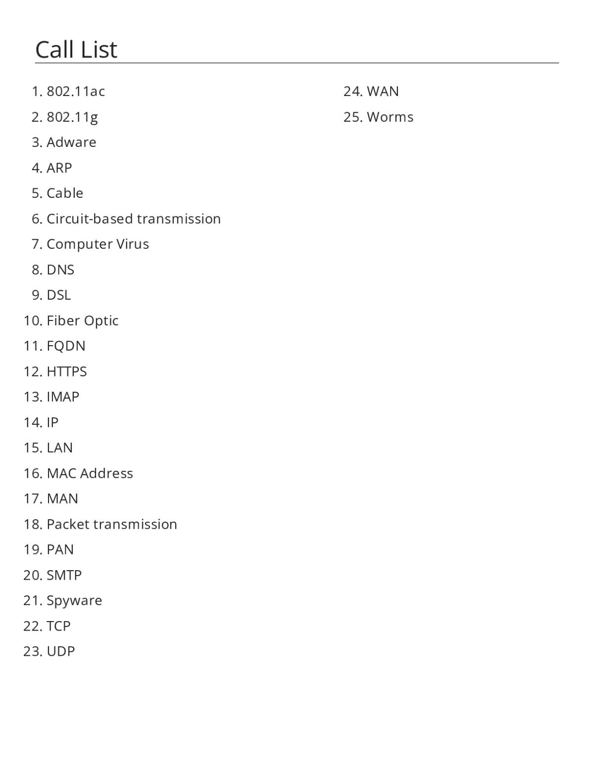Bingo cards with IT networking terms including TCP, DNS, LAN, WAN, and computer security concepts.