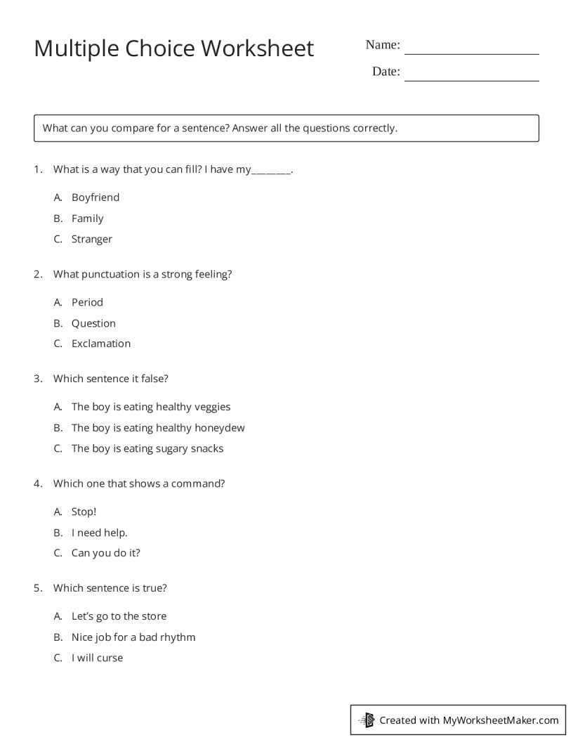My Worksheet Maker: The Best Online Worksheet Creator