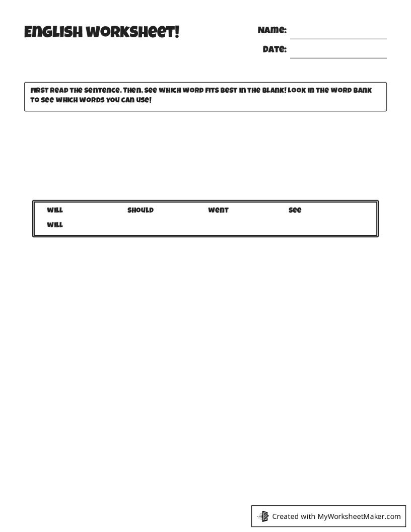 My Worksheet Maker: The Best Online Worksheet Creator