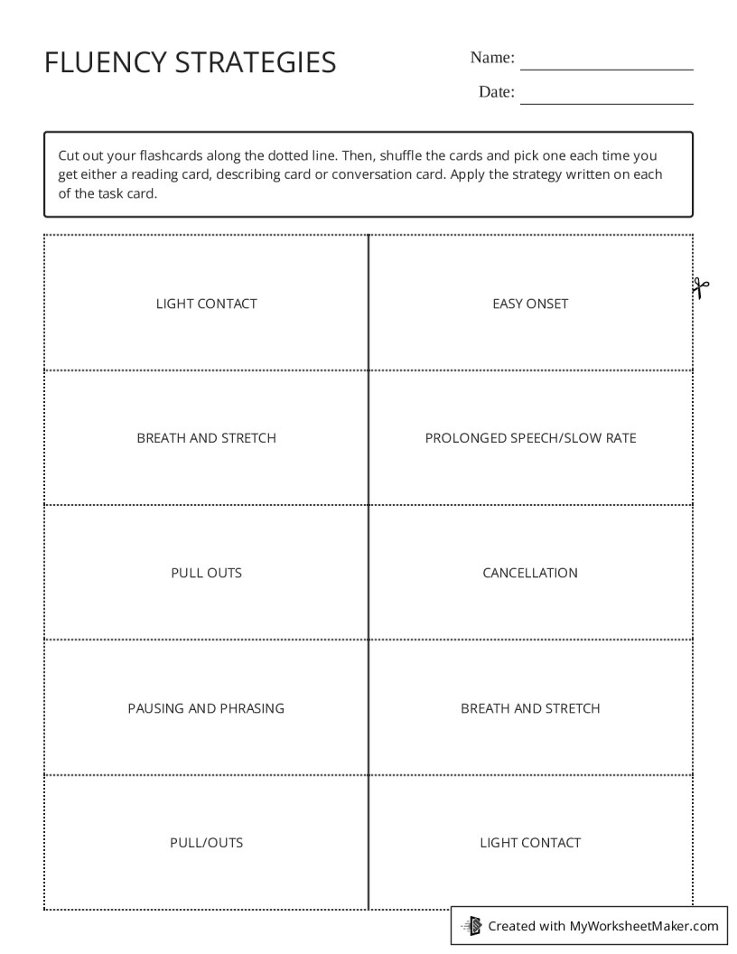 Fluency strategies my flashcard maker create your own flashcards