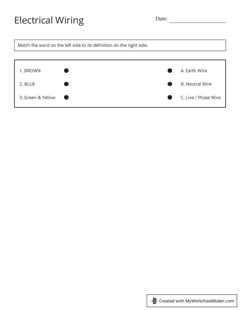 Electrical Wiring - My Worksheet Maker: Create Your Own Worksheets