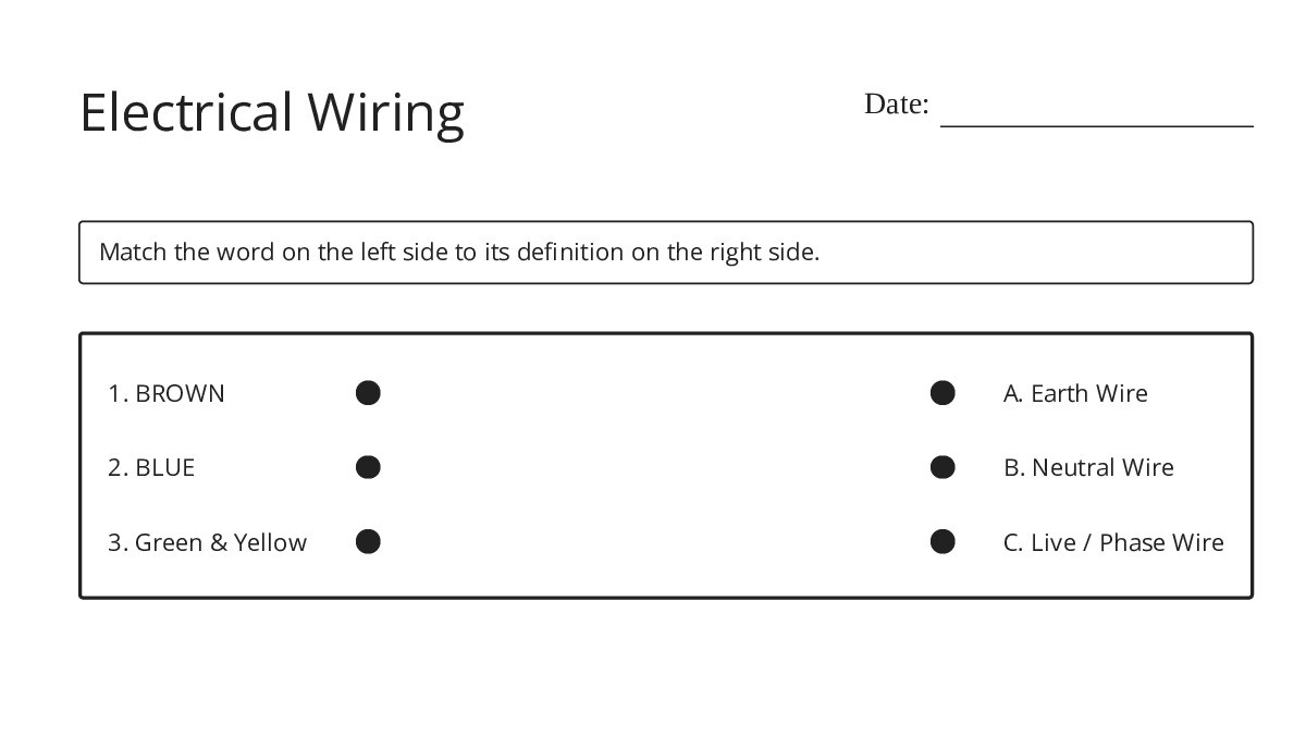 Wiring Methods Exercise Electrical Wiring - My Worksheet Maker: Create Your Own Worksheets