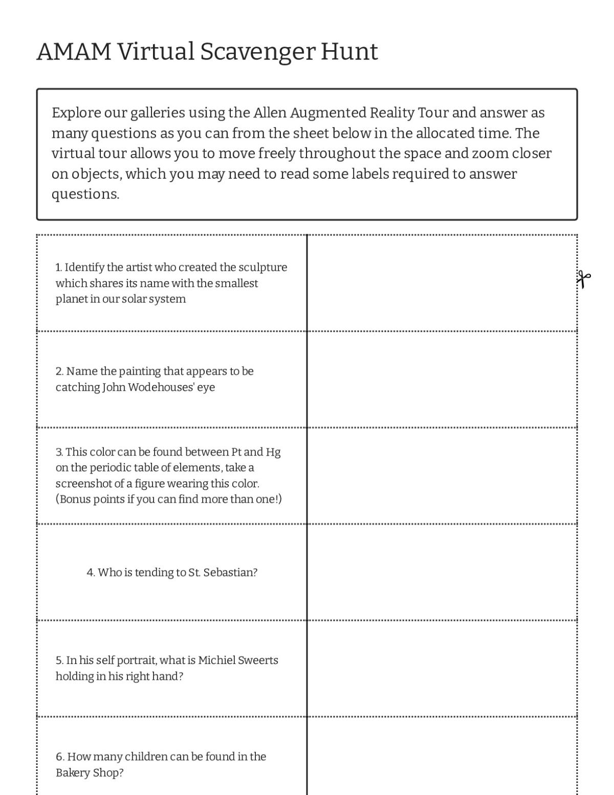 Art history flashcards with gallery observation questions about paintings and sculptures.