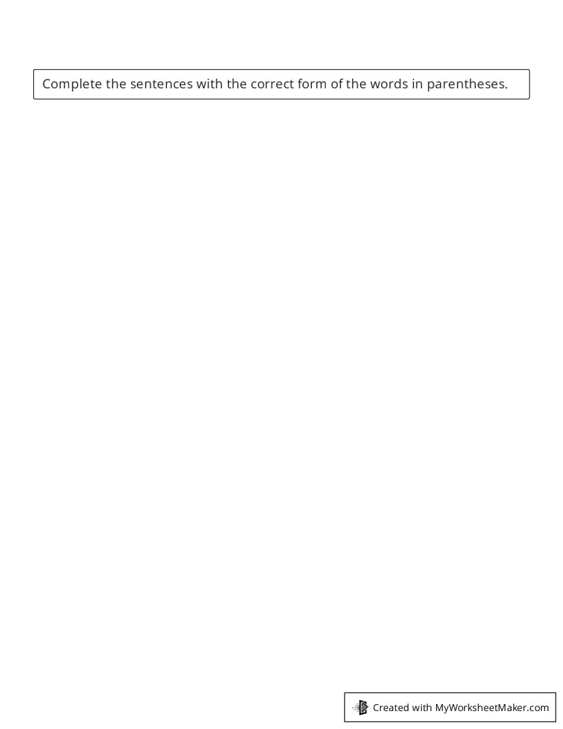 Worksheet - My Worksheet Maker: Create Your Own Worksheets