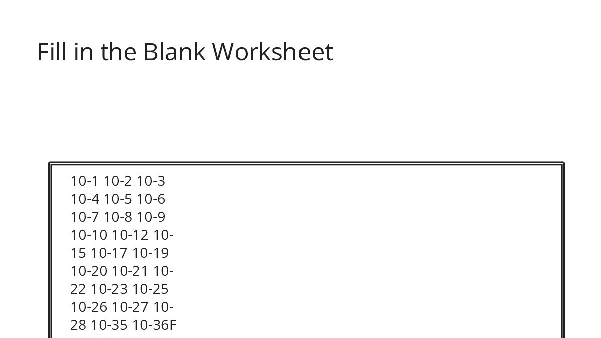 Fill in the Blank Worksheet - My Worksheet Maker: Create Your Own ...