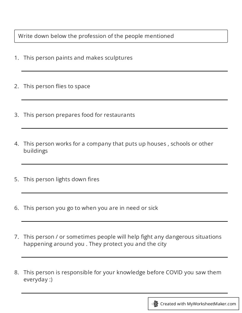 Worksheet - My Worksheet Maker: Create Your Own Worksheets