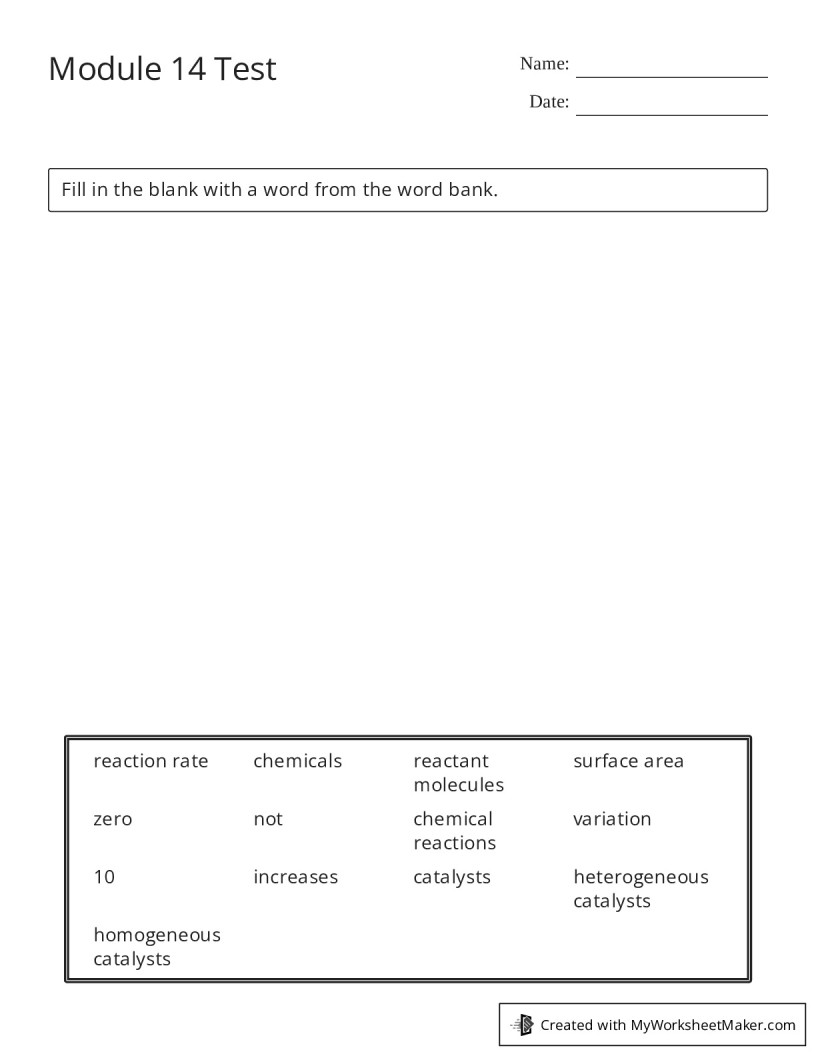 Module 14 Test My Worksheet Maker Create Your Own Worksheets Module 14 Test My Worksheet Maker Create Your Own Worksheets