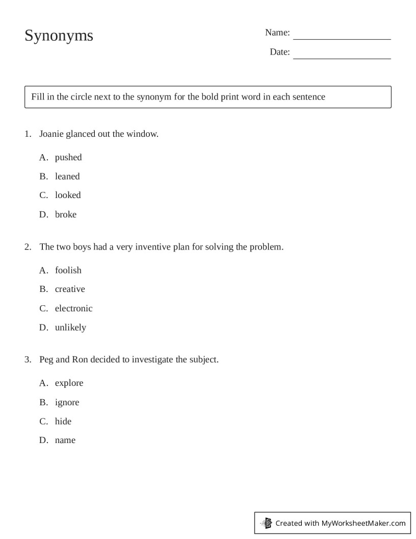 My Worksheet Maker The Best Online Worksheet Creator