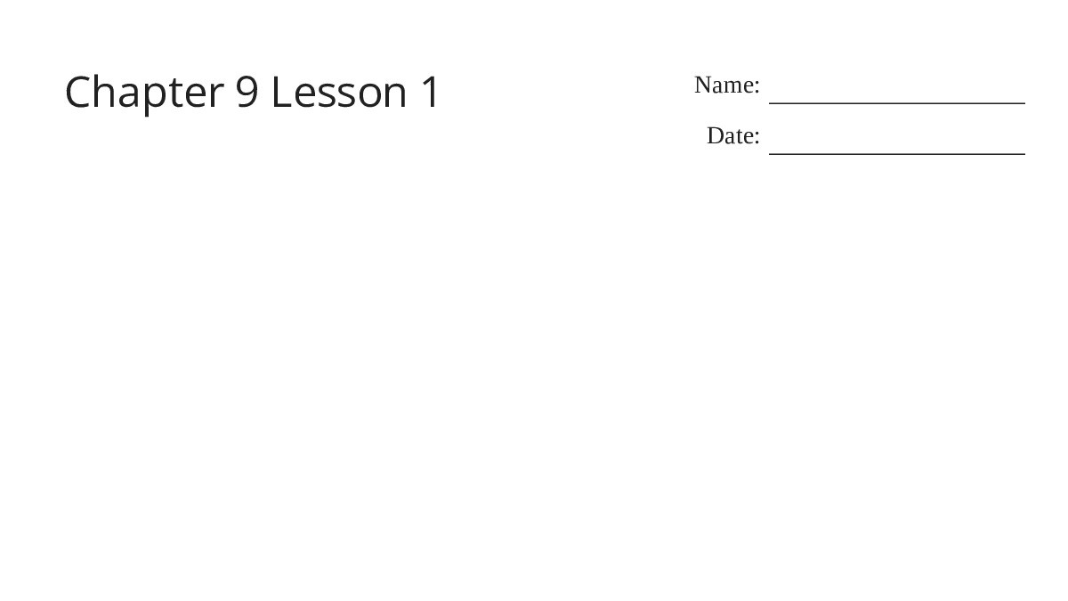 Chapter 9 Lesson 1 - My Worksheet Maker: Create Your Own Worksheets
