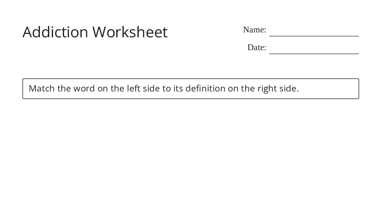 Complementary Addiction Number Line Worksheet.pdf Addiction Worksheet - My Worksheet Maker: Create Your Own Worksheets