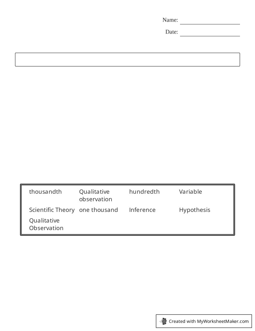 Worksheet - My Worksheet Maker: Create Your Own Worksheets