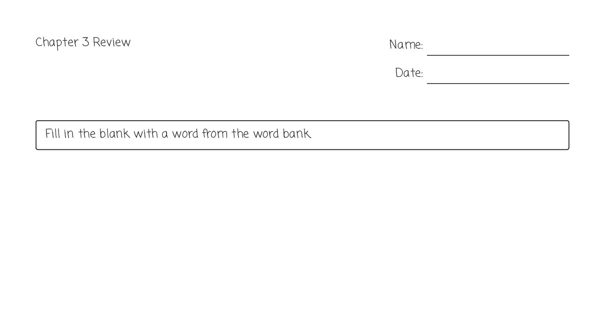 Chapter 3 Review - My Worksheet Maker: Create Your Own Worksheets