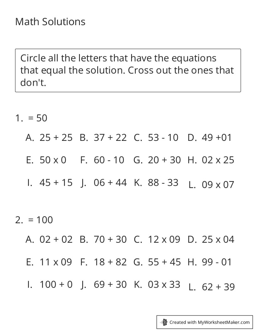 Math Solutions My Worksheet Maker Create Your Own Worksheets Math solutions my worksheet maker create your own worksheets