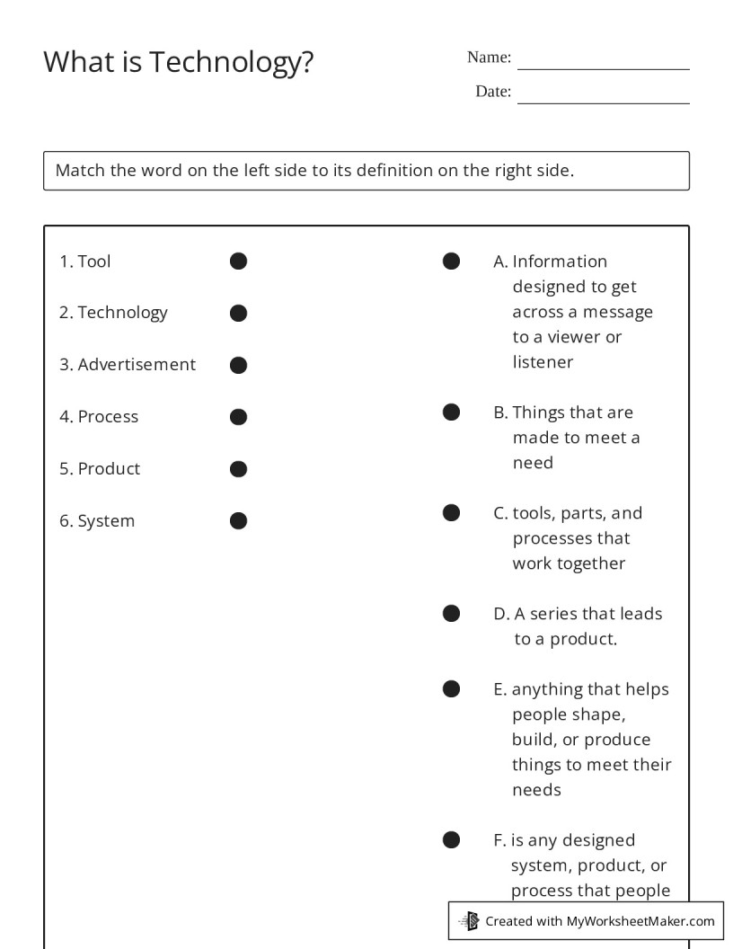 what-is-technology-my-worksheet-maker-create-your-own-worksheets