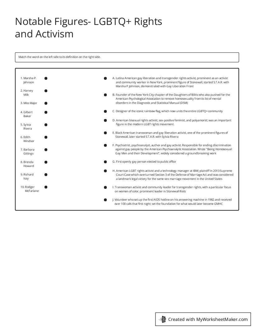 Lgbtq Worksheets.pdf My Worksheet Maker: The Best Online Worksheet Creator