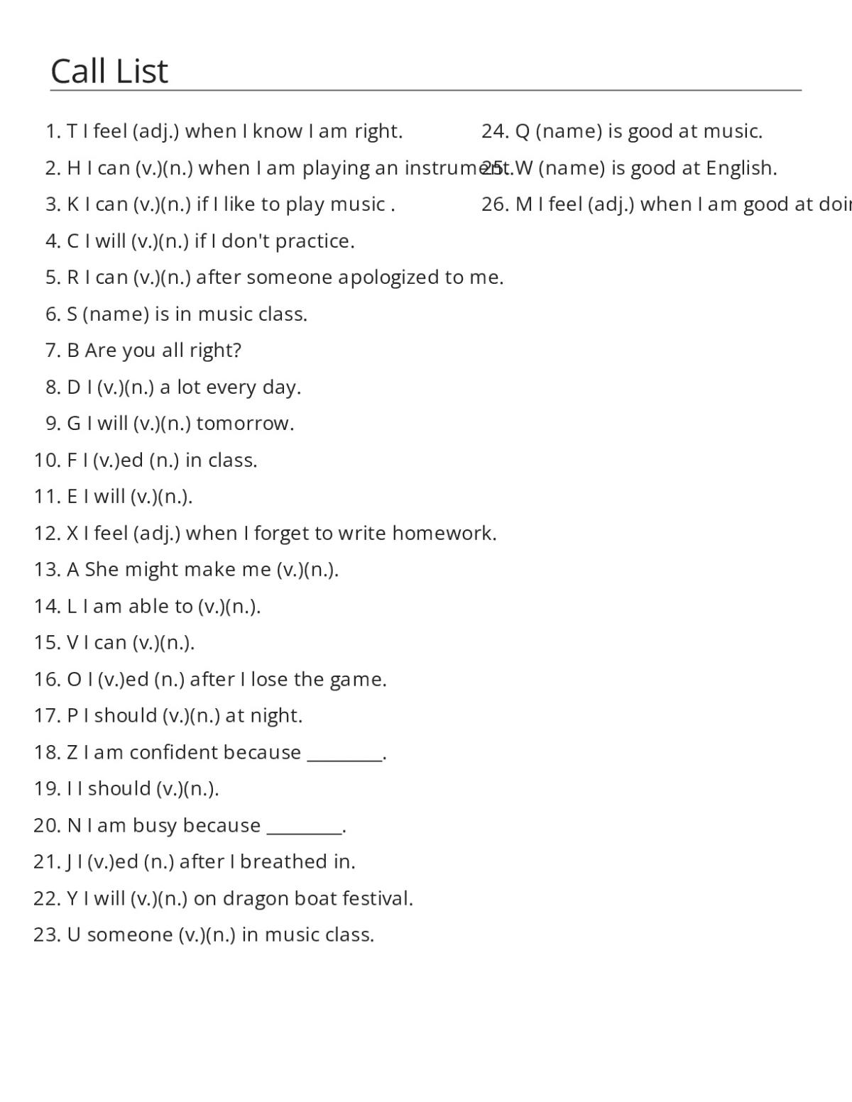 ESL Q&A bingo cards with grammar prompts and conversation sentences for students to complete.