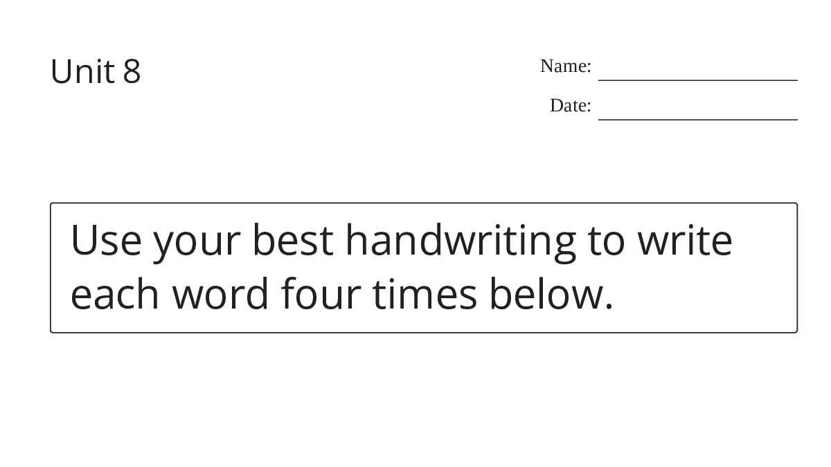 Unit 8 - My Worksheet Maker: Create Your Own Worksheets
