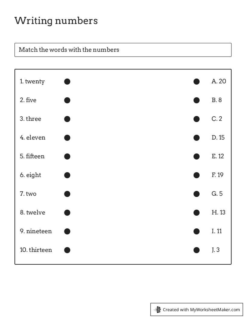 My Worksheet Maker: The Best Online Worksheet Creator