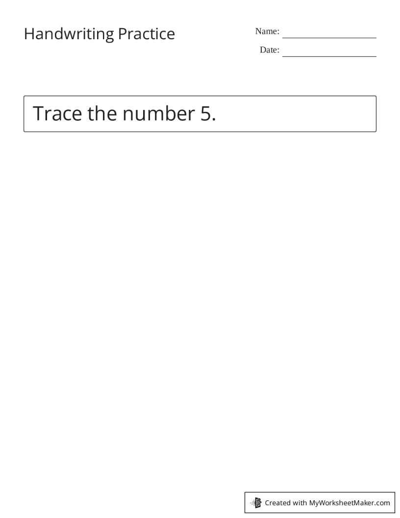 Handwriting Practice - My Worksheet Maker: Create Your Own Worksheets