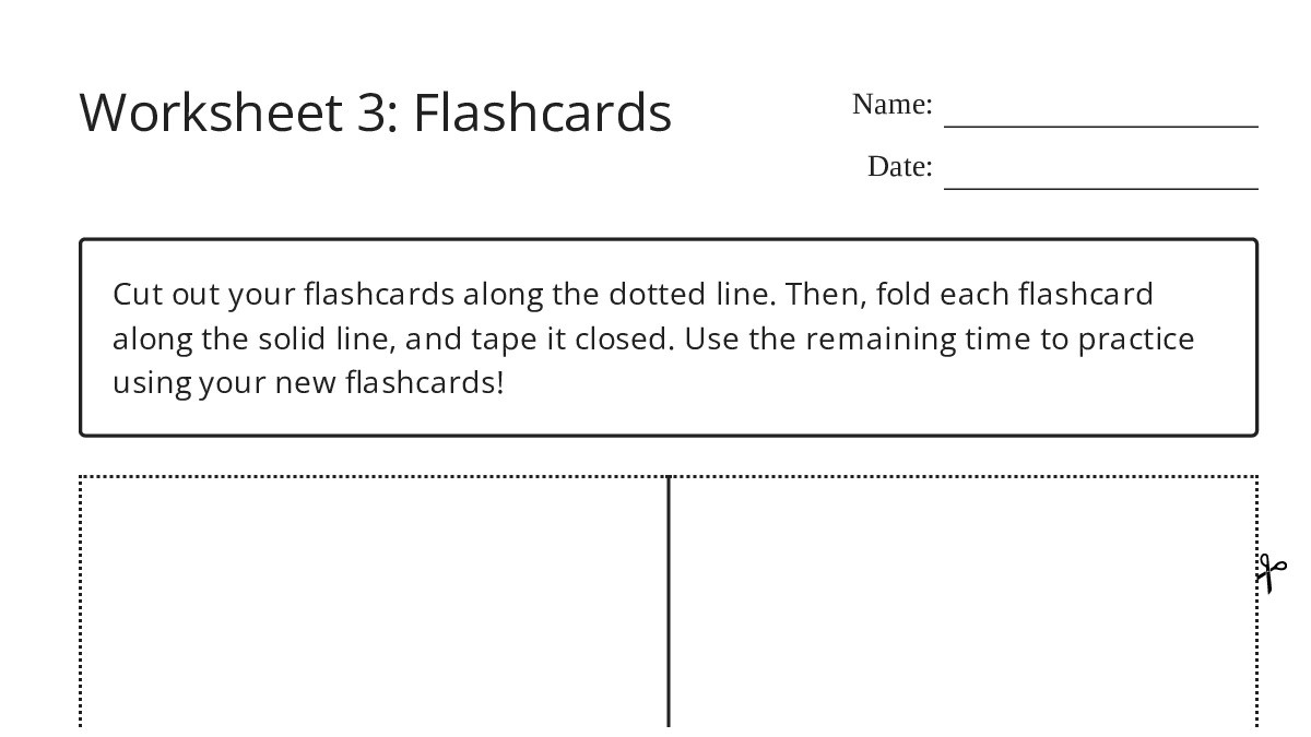 Worksheet 3: Flashcards - My Flashcard Maker: Create Your Own Flashcards