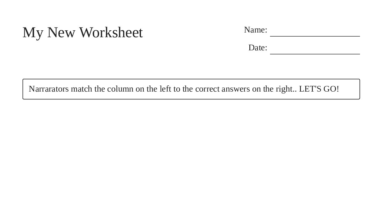 My New Worksheet - My Worksheet Maker: Create Your Own Worksheets
