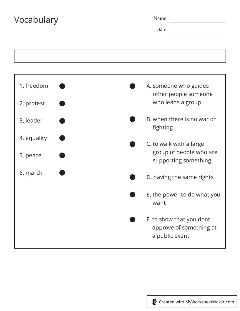 Vocabulary My Worksheet Maker Create Your Own Worksheets