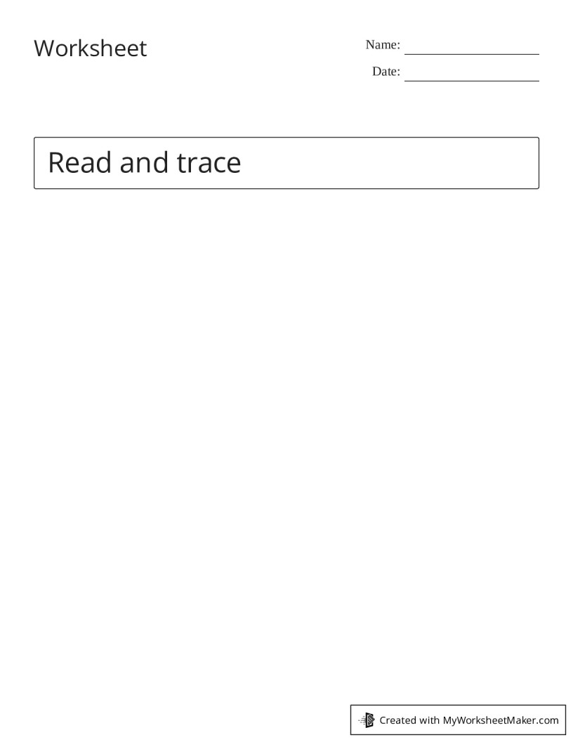 Worksheet - My Worksheet Maker: Create Your Own Worksheets