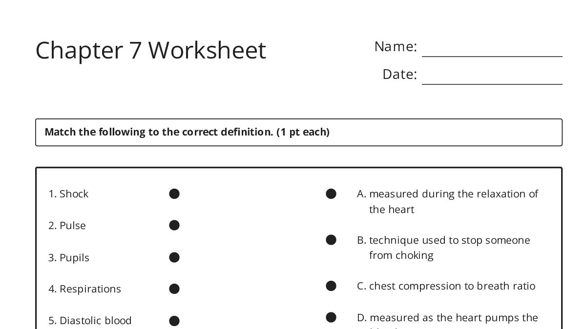 Chapter 7 Worksheet - My Worksheet Maker: Create Your Own Worksheets