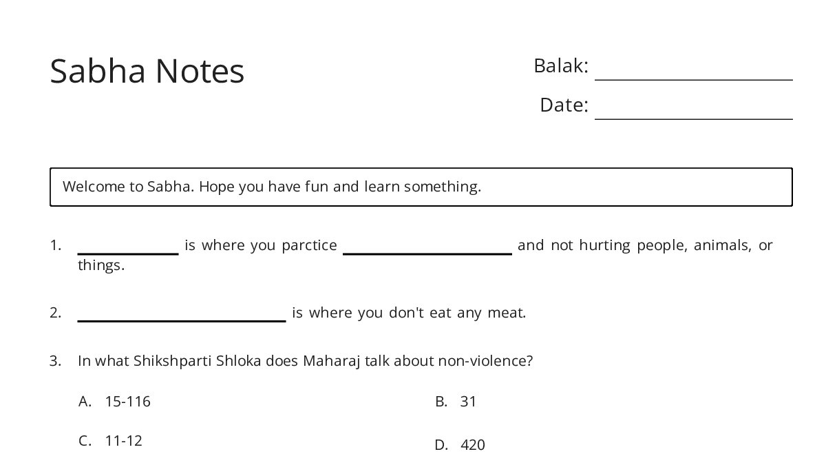 Sabha Notes - My Worksheet Maker: Create Your Own Worksheets